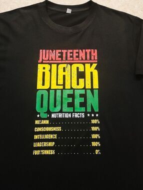 Black Juneteenth 'Black Queen' Graphic Tee - Black -Q